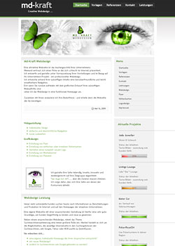 Screenshot md-kraft.de - WebDesign 1