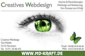 Visitenkarte md-kraft.de - WebDesign